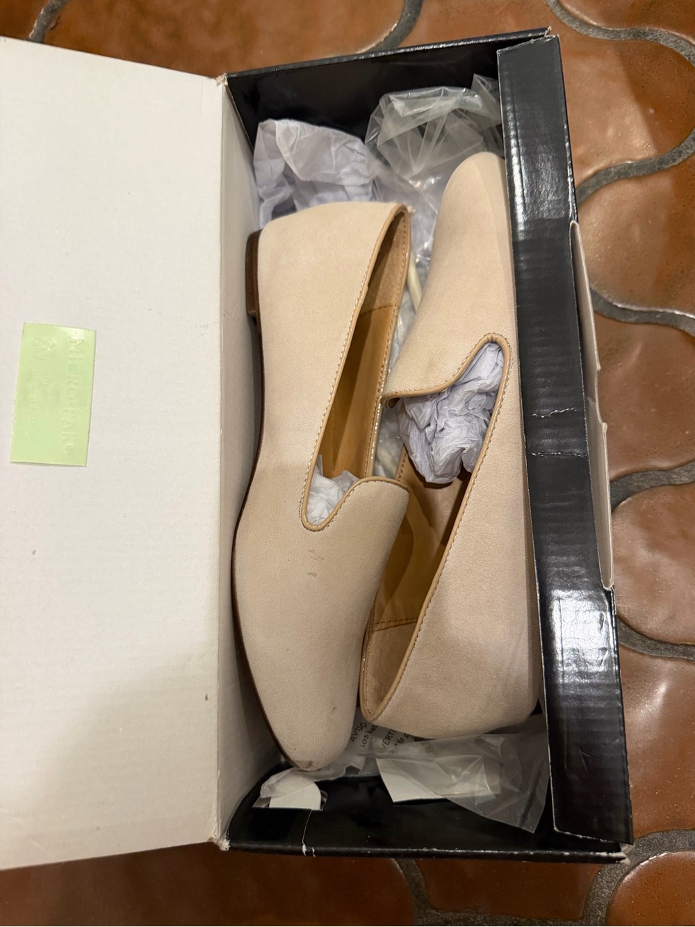 J. Crew Factory Beige Suede Slip-On Loafers